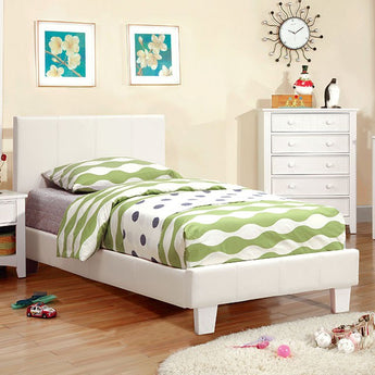 Winn Park Leatherette Bed in White