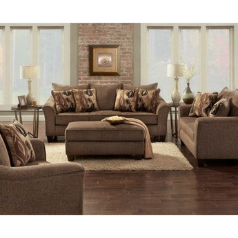 Camero Cafe Sofa Collection are brown in color and can provide seating for up to five people comfortably. For added decoration, several decorative throw pillows are included with this stationery set.