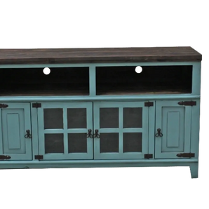 Hacienda Distressed 72" TV Stand in Aqua