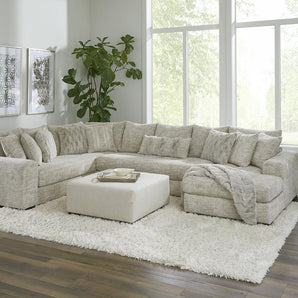 Galactic Parchment 3-Piece Sectional in Beige