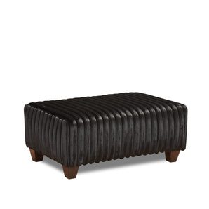 Lush Black Ottoman