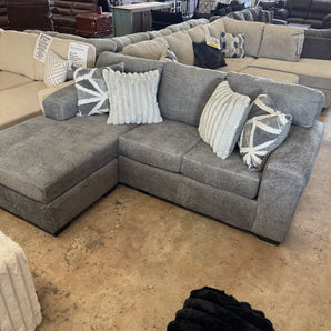 Posh Grey Sofa with Chaise (Chofa) at Furnishings 4 Less Springdale Arkansas