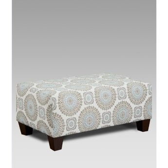 Charisma Linen Ottoman upholstered in 100% polyester fabric.