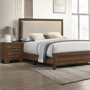 Millie Padded Upholstered Cherry Bed - Bed Only