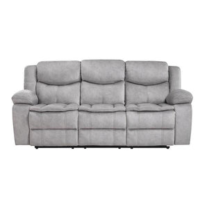 Emerson Grey Silver Reclining Sofa at Furnishings 4 Less Springdale AR