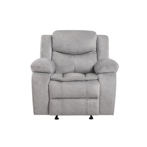 Emerson Grey Silver Rocker Recliner - Glider Recliner