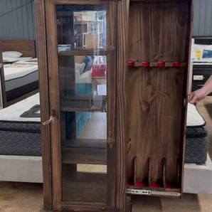 dark brown curio cabinet gun cabinet