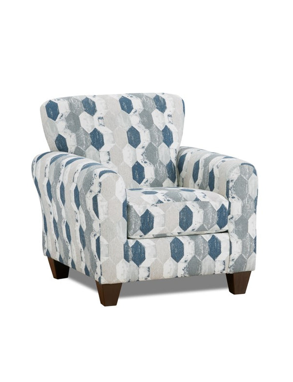 Hexagon Sapphire Accent Chair Furnishings4Less