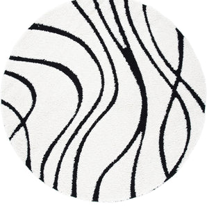 Florida Wave Shag Area Rug 6’ 7” Round