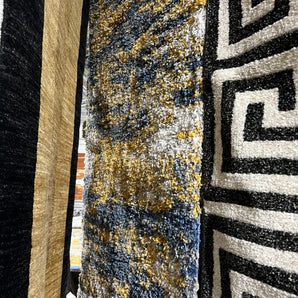 Madison Blue Gold Runner Rug 2’8” x 9’6”