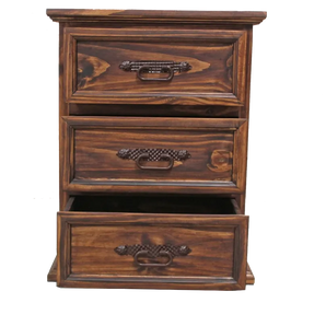 3 Drawer Rustic Nightstand