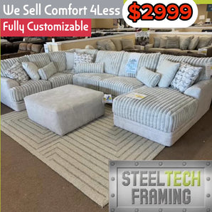Titan Corduroy Gray Sectional