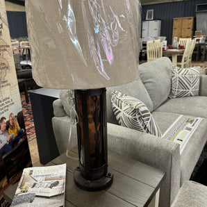 Brown Translucent Side Lamp - Lightning