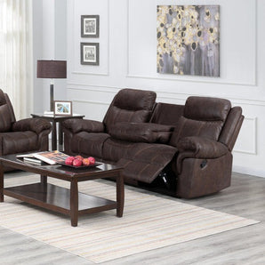 3 Piece Brown Reclining Sofa Set. Includes sofa, loveseat and recliner.