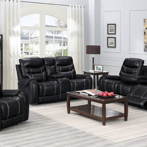 Starwood Black Reclining Sofa Set