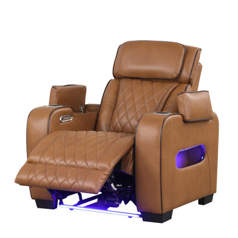Titan Brown Recliner with Power Headrest