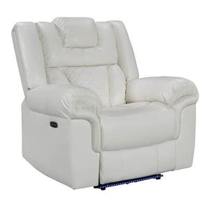 alexa white reclining chair power