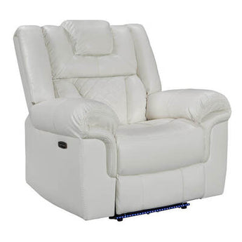 alexa white reclining chair power