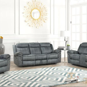 Boulder Andres Grey - 3pc Reclining Living Room Set