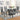 Camelia six-piece dining set with table four chairs and bench