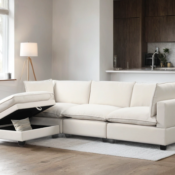 Cloud2 Sand Linen Modular Sectional - Sectionals at Furnishings 4 Less Bentonville AR