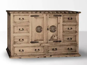 8 Drawer/2 Door Rustic Rope Dresser w/Star/Rope