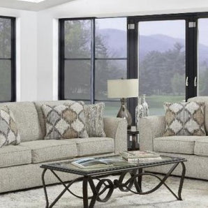 Transform your living space with this luxurious Crosby Dove Sofa & Loveseat set. Its timeless style makes a stunning statement.