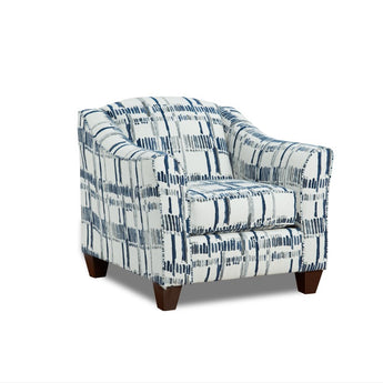 Enjoy comfort and durability with the Crosswire Lapis Accent Chair. Soft fabric upholstery offers cozy support.