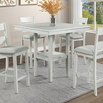 Lester Driftwood 5PC Counter Height Dining Set