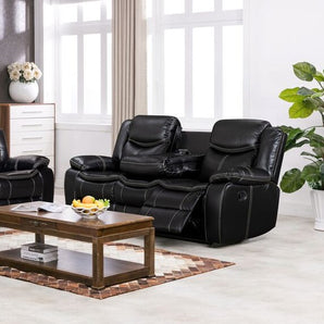 Reno Black - Reclining Sofa