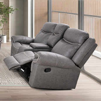 Agata Warm Gray Reclining Living Room Set - additional view