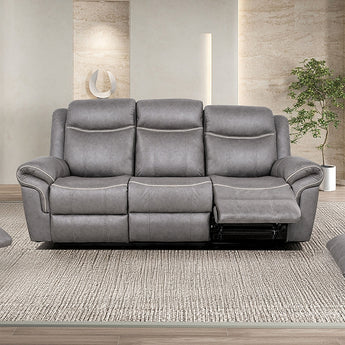 Agata Warm Gray Reclining Living Room Set - additional view