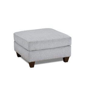 Glam up your living space with the Herringbone Silver Ottoman! Made of poly-blended upholstery.
