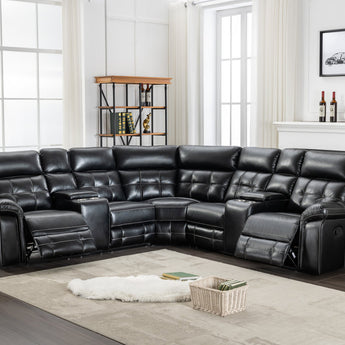 Jacob black reclining sectional
