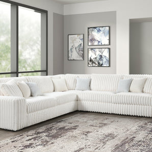 Marshmallow Beige Corduroy Oversized Sectional