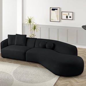 Mia black sectional