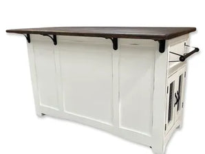 Barn Door Farmhouse Kitchen Island 60"