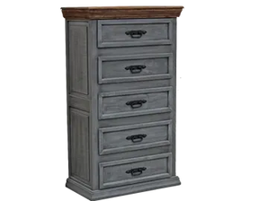 Alamo Rustic Chest 5 Drawer w/metal glides