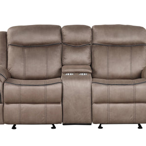 Andres Brown - Reclining Loveseat at Furnishings 4 Less Fayetteville AR