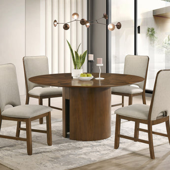 Shari five-piece dining set with round table and four chairs