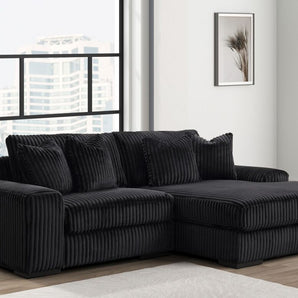 Sunday Black 2pc Sectional