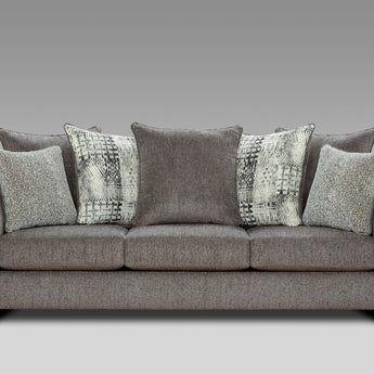 Sink into the plush comfort of the Tori Slate Grey Sofa. Its foam cushioning will cradle you.