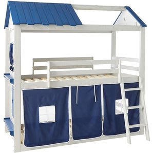 Star Gaze Tent-Bunk Bed in Light Grey & Blue