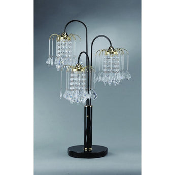 3 Tiered Chandelier Table Lamp in Black. This table lamp is very elegant and presentable, 