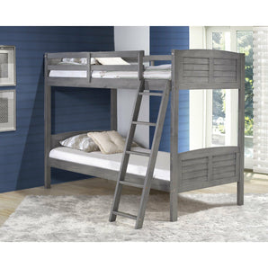 Twin/Twin Louver Bunk Bed in Antique Grey