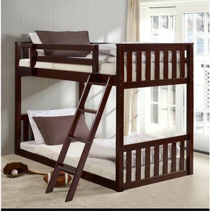 Mission Twin/Twin Bunk Bed in Dark Cappuccino