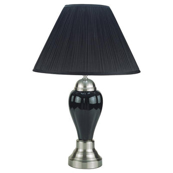 Porcelain Table Lamp - Black