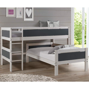 Two-Toned Twin/Twin Low Loft Bed-Donco