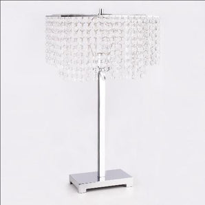 Chandelier Table Lamp. Rain drop style beading. No shade.