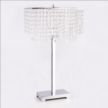 Chandelier Table Lamp. Rain drop style beading. No shade.